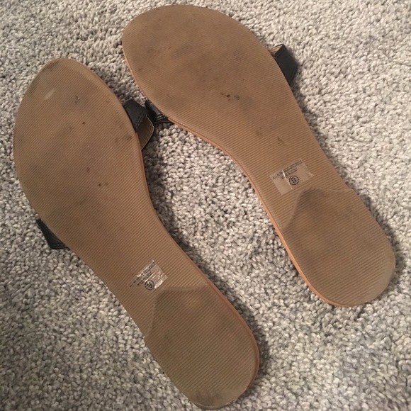 stylish black and gold sandals - Picture 2 of 2